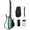 imageEnya CYBERG Stringless Smart Guitar Foldable Travel Backing Guitarra Builtin Drum Machine ampamp Bassline 20 instrument Sounds for OneMan Band App Interactive Chord Sheets For Adults ampamp Teens PurpleBlack