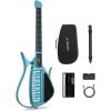 imageEnya CYBERG Stringless Smart Guitar Foldable Travel Backing Guitarra Builtin Drum Machine ampamp Bassline 20 instrument Sounds for OneMan Band App Interactive Chord Sheets For Adults ampamp Teens PurpleBlue