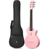 imageEnya Nova Go Mini Carbon Fiber Acoustic Guitar 14 Size Travel Acustica Guitarra wBeginner Kids Starter Bundle Kit of Thickened Gig Bag Adjusting WrenchPink
