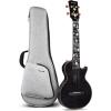 imageEnya Tenor All Solid Flame Maple Ukulele with Builtin AcousticPlus Pickup and Deluxe CaseBlack E6