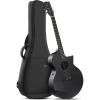 imageEnya X4 PRO Carbon Fiber Acoustic Electric Guitar 41Inch Full Size Cutaway Design AcousticPlus Pickup System with Builtin Effects ampamp Tuner Includes Deluxe Hard Case Leather Strap CableX3 PRO