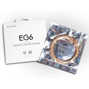 imageEnya Guitar Strings  Acoustic Guitar Strings  For 6 String Guitar  Phosphor Bronze Antirust Coating  Light Gauge EG6012053