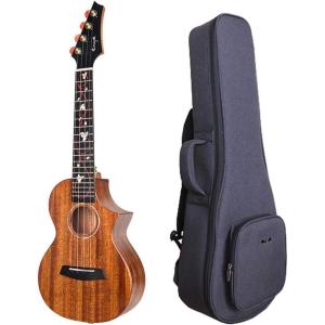 imageEnya Tenor Ukulele 26 Inch AAA Solid Mahogany Cutaway Gloss Ukelele for beginner Intermediate AdvancedEUTM6Natural tenor ukulele