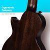 imageEnya Taimane Moon Signature Tenor Ukulele 26 Inch All Solid Mahogany with AcousticPlus Pickup Professional Electric Ukelele Bundle Black Finish EUT Moon BK EQAcoustic Black
