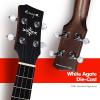 imageEnya Taimane Moon Signature Tenor Ukulele 26 Inch All Solid Mahogany with AcousticPlus Pickup Professional Electric Ukelele Bundle Black Finish EUT Moon BK EQAcousticPlus Black