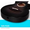 imageEnya Taimane Moon Signature Tenor Ukulele 26 Inch All Solid Mahogany with AcousticPlus Pickup Professional Electric Ukelele Bundle Black Finish EUT Moon BK EQAcoustic Black