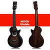 imageEnya Taimane Moon Signature Tenor Ukulele 26 Inch All Solid Mahogany with AcousticPlus Pickup Professional Electric Ukelele Bundle Black Finish EUT Moon BK EQAcousticPlus Black