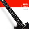 imageEnya Taimane Moon Signature Tenor Ukulele 26 Inch All Solid Mahogany with AcousticPlus Pickup Professional Electric Ukelele Bundle Black Finish EUT Moon BK EQAcousticPlus Black