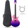 imageEnya Electric Guitar Nova Go Sonic Smart Electric Carbon Fiber Guitarra with 10W Wireless Speaker Cosmic Purple amp Smart Automatic Guitar Tuner amp enya Magnetic Strap