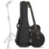 imageEnya AcousticElectric Guitar X3 Pro Mini Carbon Fiber Travel Guitar and Enya AutoLock Guitar Stand