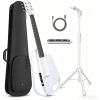 imageEnya NEXG 2 Basic AcousticElectric Guitar Carbon Fiber Travel Guitar and Enya AutoLock Guitar Stand