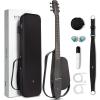 imageEnya NEXG AcousticElectric Carbon Fiber Audio Guitar Smart Acustica Guitarra for Adults with 50W Wireless Speaker Preamp Wireless Microphone HiFi Monitor Earphones Strap and CaseBlack