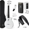 imageEnya Tenor Ukulele 26 Inch Carbon Fiber Acousticplus Cutaway Travel Ukelele for Beginner Bundle Kit amp Enya Smart Automatic Guitar Tuner amp enya Magnetic Strap