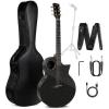 imageEnya X4 PRO Carbon Fiber Acoustic Electric Guitar and Enya AutoLock Guitar Stand