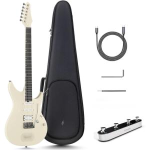 imageEnya Electric Guitar Inspire 39 Smart Electric Carbon Fiber Guitarra with 15W Wireless Speaker amp INSPIRE Electric Guitar Compact Foot Pedal Controller