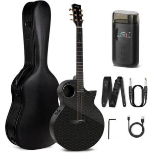 imageEnya X4 PRO Carbon Fiber Acoustic Electric Guitar and Enya Smart Automatic Guitar Tuner For Electric Guitars Acoustic Guitars Ukulele