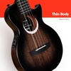 image:imageEnya Taimane Moon Signature Tenor Ukulele 26 Inch All Solid Mahogany Professional Ukelele with Gig Bag and Strap Blue Acoustic EUT Moon BU5String AcousticPlus Black