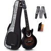 image:imageEnya Taimane Moon Signature Tenor Ukulele 26 Inch All Solid Mahogany Professional Ukelele with Gig Bag and Strap Blue Acoustic EUT Moon BUAcoustic Black