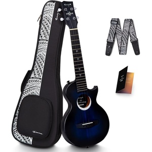 image:imageEnya Taimane Moon Signature Tenor Ukulele 26 Inch All Solid Mahogany Professional Ukelele with Gig Bag and Strap Blue Acoustic EUT Moon BUAcoustic Blue