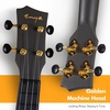 image:imageEnya Soprano Ukulele 21 Inch Carbon Fiber Nova U Mini  Includes Case Strap Capo Strings Black