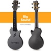 image:imageEnya Soprano Ukulele 21 Inch Carbon Fiber Nova U Mini  Includes Case Strap Capo Strings Black