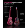 image:imageENYA INSPIRE PRO SD Smart Electric Guitar wSeymour Duncan SSLTB4 Pickups  20W AntiHowling Speaker 39 Carbon Fiber Body Builtin 64 Presets Looper Tuner Touch Bar for Silent Practice amp Small GigsPink