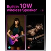 image:imageENYA INSPIRE PRO SD Smart Electric Guitar wSeymour Duncan SSLTB4 Pickups  20W AntiHowling Speaker 39 Carbon Fiber Body Builtin 64 Presets Looper Tuner Touch Bar for Silent Practice amp Small GigsPurple
