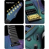 image:imageENYA INSPIRE PRO SD Smart Electric Guitar wSeymour Duncan SSLTB4 Pickups  20W AntiHowling Speaker 39 Carbon Fiber Body Builtin 64 Presets Looper Tuner Touch Bar for Silent Practice amp Small GigsPurple