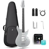 image:imageENYA INSPIRE PRO SD Smart Electric Guitar wSeymour Duncan SSLTB4 Pickups  20W AntiHowling Speaker 39 Carbon Fiber Body Builtin 64 Presets Looper Tuner Touch Bar for Silent Practice amp Small GigsSilver