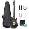 image:imageENYA INSPIRE PRO SD Smart Electric Guitar wSeymour Duncan SSLTB4 Pickups  20W AntiHowling Speaker 39 Carbon Fiber Body Builtin 64 Presets Looper Tuner Touch Bar for Silent Practice amp Small GigsBlack