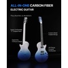 image:imageENYA INSPIRE PRO SD Smart Electric Guitar wSeymour Duncan SSLTB4 Pickups  20W AntiHowling Speaker 39 Carbon Fiber Body Builtin 64 Presets Looper Tuner Touch Bar for Silent Practice amp Small GigsBlue