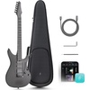 image:imageENYA INSPIRE PRO SD Smart Electric Guitar wSeymour Duncan SSLTB4 Pickups  20W AntiHowling Speaker 39 Carbon Fiber Body Builtin 64 Presets Looper Tuner Touch Bar for Silent Practice amp Small GigsBlack