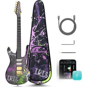 image:imageENYA INSPIRE PRO SD Smart Electric Guitar wSeymour Duncan SSLTB4 Pickups  20W AntiHowling Speaker 39 Carbon Fiber Body Builtin 64 Presets Looper Tuner Touch Bar for Silent Practice amp Small GigsGreen