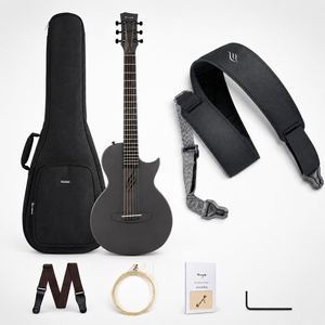 image:imageEnya NOVA GO Carbon Fiber Acoustic Guitar Bundle with MS1 Magnetic Strap  Carbon Fiber Travel Acoustic Guitar with Gig Bag and MS1 Magnetic QuickRelease Strap for Comfortable Everyday Playing